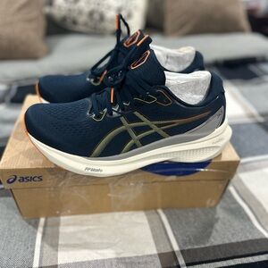 ASICS Men's Kayano 30 Navy/Neon Lime  Running Shoes Size 9.5